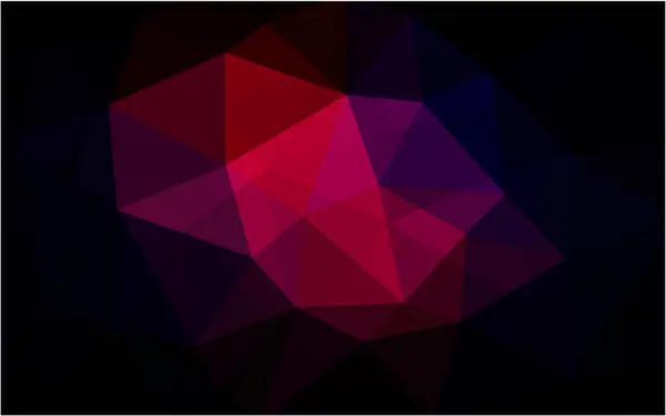 Mörk Rosa Röd Vector Polygonal Illustration Som Består Trianglar Triangulär — Stock vektor