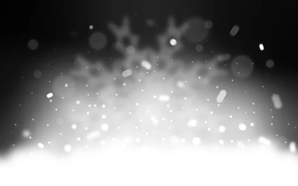 Vector Sjabloon Met Ijs Sneeuwvlokken Glanzende Gekleurde Afbeelding Met Sneeuw — Stockvector