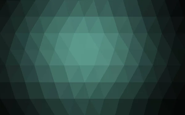 深绿色矢量低聚晶背景 多边形设计模式 低多边形插图 低面背景 — 图库矢量图片