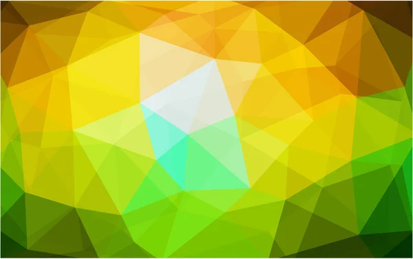 Dunkelgrünes Gelbes Vektormuster Dreieckschablone Geometrisches Muster Routine Mit Dreiecksformen Wiederholen — Stockvektor
