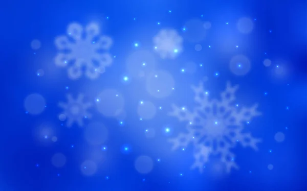 Світла Blue Векторна Обкладинка Красивими Сніжинками Блискуча Абстрактна Ілюстрація Кристалами — стоковий вектор