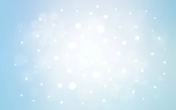 Licht Blauwe Vector Patroon Met Kerst Sneeuwvlokken Moderne Geometrische Abstracte — Stockvector