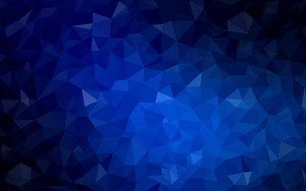 Oscuridad Vector Azul Fondo Cristal Poli Bajo Patrón Diseño Polígono — Vector de stock