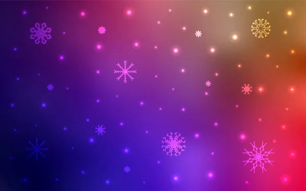 Dunkles Mehrfarbiges Vektormuster Mit Weihnachtlichen Schneeflocken Glitzernde Abstrakte Illustration Mit — Stockvektor