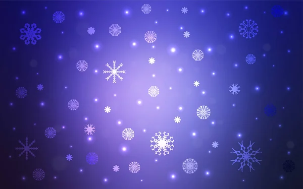 Светло Фиолетовый Вектор Искушают Ледяными Снежинками Блестящие Абстрактные Иллюстрации Кристаллами — стоковый вектор