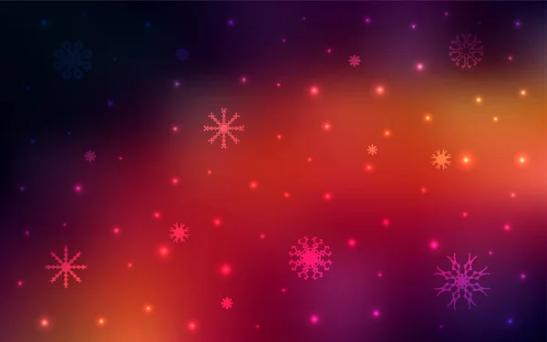 크리스마스 눈송이와 어두운 빨간색 배경입니다 그라데이션으로 추상적인 배경을 흐리게에 파일을 — 스톡 벡터