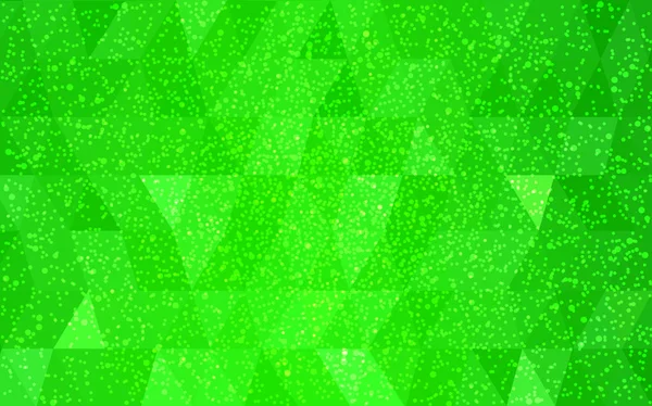 緑ベクトル クリスマス ポリゴン背景を光します 低ポリ イラスト雪の三角形から成る 新年のお祝いのテクスチャ背景 — ストックベクタ