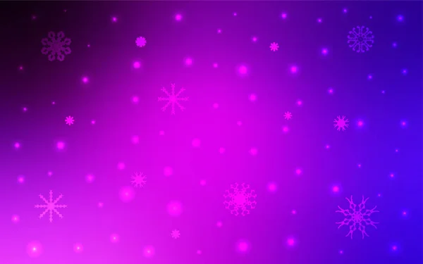 Светло Розовый Голубой Вектор Искушают Ледяные Снежинки Размытый Декоративный Дизайн — стоковый вектор