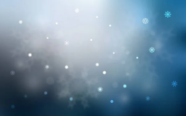 浅蓝色向量覆盖与美丽的雪花 闪亮的彩色插图与雪在圣诞节风格 该模式可用于新年广告 小册子 — 图库矢量图片