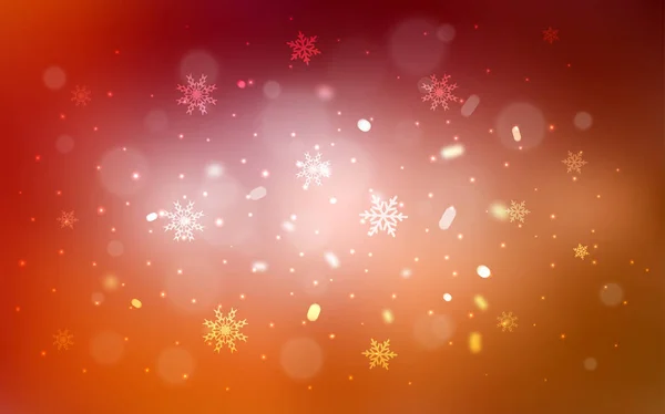 氷の雪と暗い赤ベクトル テンプレート 氷の結晶でキラキラ抽象的なイラスト テンプレートが新しい年の背景としても使えます — ストックベクタ