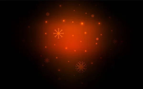 クリスマスの雪の結晶とダークレッドベクトルパターン グラデーションでぼやけた抽象的な背景に雪 パターンは 新年の広告 小冊子に使用することができます — ストックベクタ