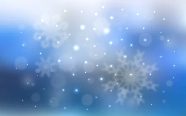 浅蓝色向量背景与圣诞节雪花 现代几何抽象插图与冰晶体 该模式可用于新年传单 — 图库矢量图片