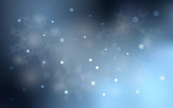 明亮的蓝色矢量图案与圣诞雪花 用圣诞风格的雪把彩绘的插图显示出来 贵公司商业广告的新年设计 — 图库矢量图片
