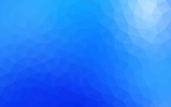 光の青いベクトル多角形の図の三角形から成る ビジネス デザインの三角形のパターン グラデーションを用いた折り紙スタイルの幾何学的な背景 — ストックベクタ