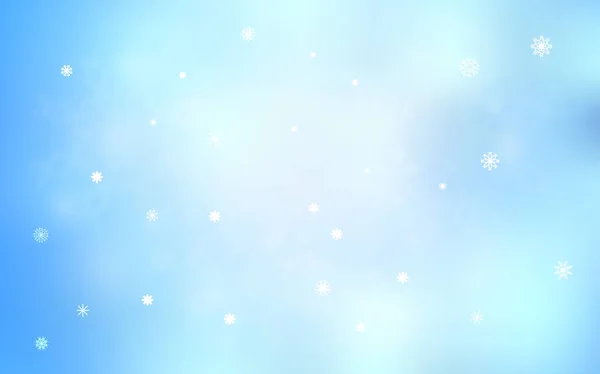 Textura Vetorial Azul Claro Com Flocos Neve Coloridos Ilustração Abstrata — Vetor de Stock
