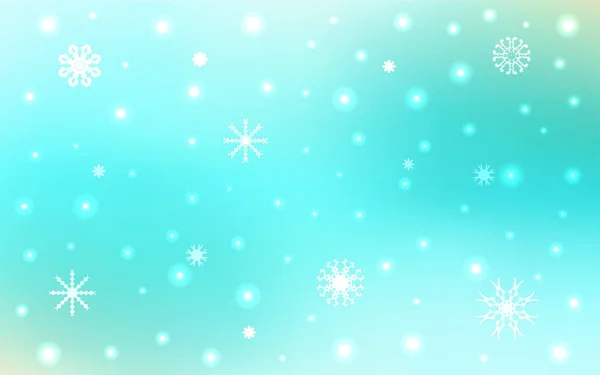 Светло Зеленое Векторное Покрытие Красивыми Снежинками Современная Геометрическая Абстрактная Иллюстрация — стоковый вектор