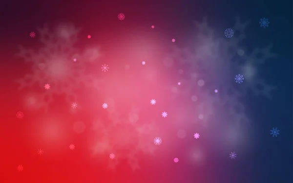 Светло Голубая Красная Векторная Планировка Яркими Снежинками Современная Геометрическая Абстрактная — стоковый вектор