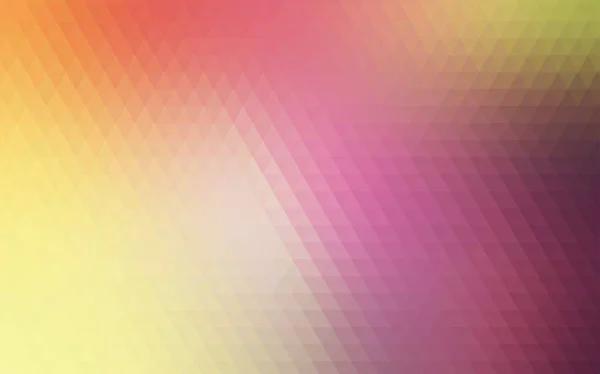 Licht Roze Gele Vector Veelhoekige Achtergrond Kleurrijke Afbeelding Abstracte Stijl — Stockvector