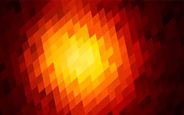 四角形と正方形の暗いオレンジ色ベクトルの背景 スタイルのキルトや毛布 長方形の幾何学的なパターン 四角形のパターンを繰り返し — ストックベクタ