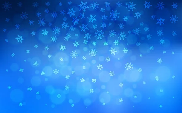 Texture Vectorielle Bleu Clair Avec Flocons Neige Colorés Illustration Colorée — Image vectorielle