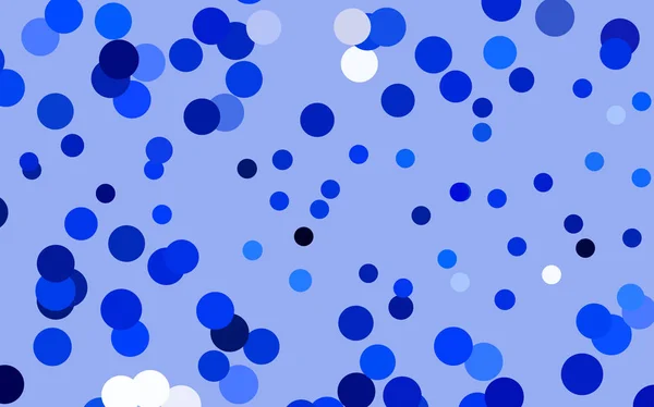 Hellblaues Vektorbanner Mit Kreisen Kugeln Abstrakte Flecken Hintergrund Von Kunstblasen — Stockvektor