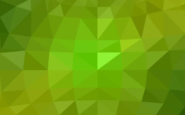 Světle Zelená Žlutá Vektorová Polygonální Ilustrace Která Skládá Trojúhelníků Trojúhelníkový — Stockový vektor