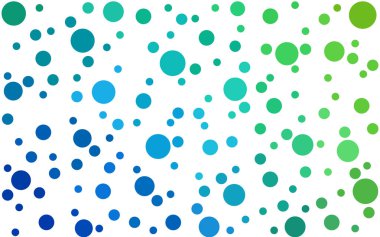 Açık mavi, vektör desen geometrik daire şekiller yeşil. Renkli mozaik afiş. Renkli diskler ile geometrik arka plan.