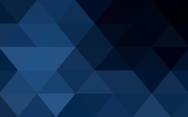 DARK BLUE vektörü düşük polimer kristal arkaplan. Çokgen tasarım modeli. Düşük poligon çizimi, düşük çokgen arkaplan.