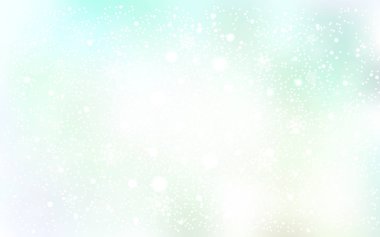 Güzel kar taneleri ile ışık yeşil vektör kapak. Modern geometrik soyut Illustration kristalleri ile buz. Yeni yıl tasarım reklam, poster, afiş için.