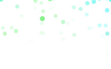 Işık yeşil vektör şekilleri geometrik çevrelerin, kırmızı desen. Renkli mozaik afiş. Renkli diskler ile geometrik arka plan.