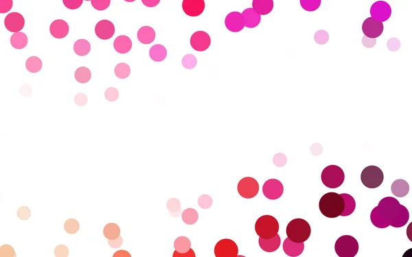 Светло Розовый Желтый Векторный Узор Цветными Сферами Геометрический Образец Повторяющихся — стоковый вектор
