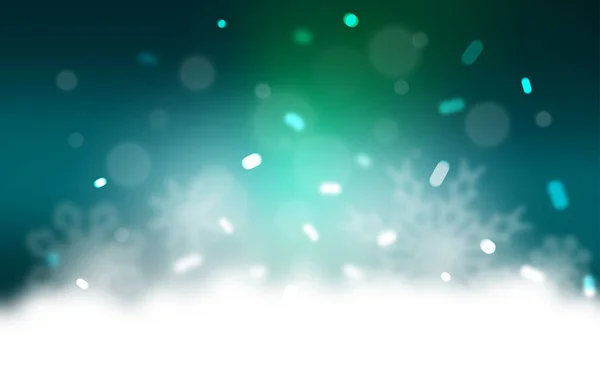Γαλάζιο Πράσινο Διάνυσμα Μοτίβο Χριστούγεννα Νιφάδες Χιονιού Σύγχρονα Γεωμετρικά Αφηρημένη — Διανυσματικό Αρχείο