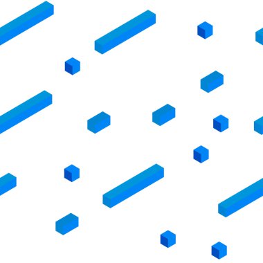 Mavi vektör kesintisiz, izometrik arka plan ile dikdörtgen ışık. Dikdörtgenler renkli gradyan ile arka plan üzerinde. Tekstil, kumaş, duvar kağıtları için tasarım.