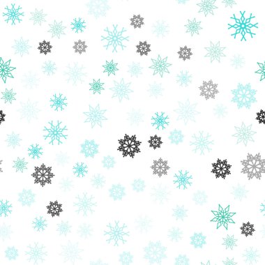 Işık yeşil vektör parlak kar taneleri ile sorunsuz düzeni. Dekoratif illüstrasyon kar soyut şablonundaki ile parlayan. Kartvizit, Web siteleri için şablon.