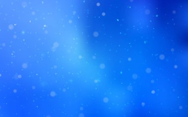 Xmas kar taneleri ile ışık mavi vektör arka plan. Bulanık dekoratif tasarım kar ile xmas tarzında. Şablonun yeni yıl arka plan olarak kullanılabilir.