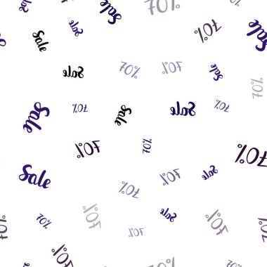 Koyu pembe, mavi 70 yüzde işaretleri ile Dikişsiz desen vektör. Satış soyut şablonundaki Illustration işaretleri. Mega promosyonlar için fon indirimler.