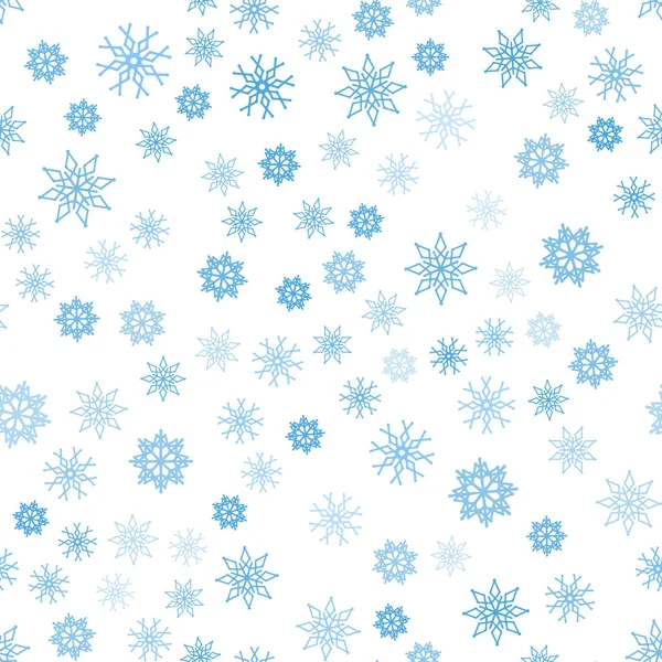 Rose Clair Bleu Vecteur Couverture Transparente Avec Beaux Flocons Neige — Image vectorielle