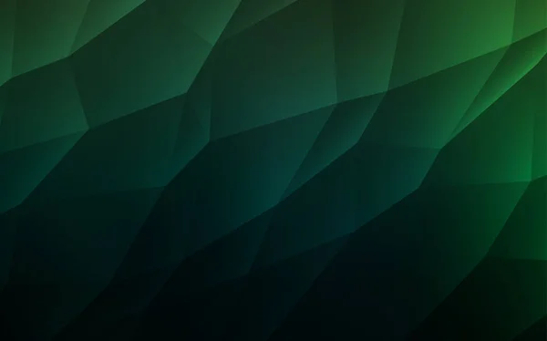 Темно Зеленый Вектор Искушают Кристаллами Треугольниками Иллюстрация Набором Красочных Треугольников — стоковый вектор