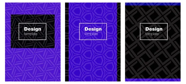 雑誌の暗い青ベクトル パターン テキスト ボックスと抽象的なスタイルでぼやけた装飾的なデザイン 本のカバーのための新しいデザイン — ストックベクタ