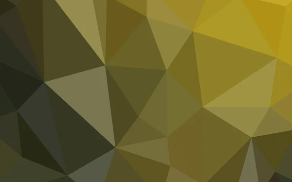 Vert Foncé Vecteur Jaune Brillant Couverture Triangulaire Illustration Polygonale Lumineuse — Image vectorielle