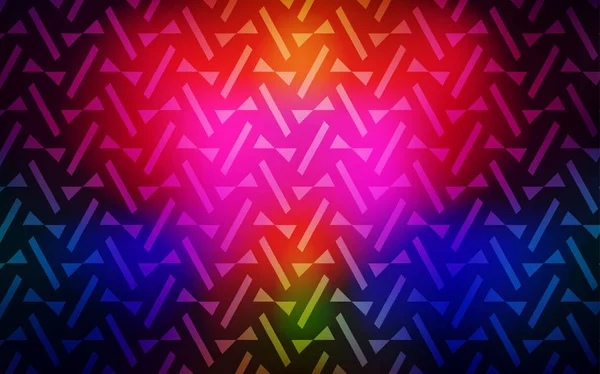 Темный Многоцветный Векторный Узор Многоугольным Стилем Иллюстрация Набором Красочных Треугольников — стоковый вектор