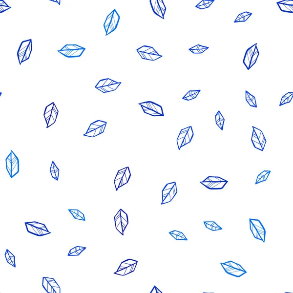 Світло Blue Вектор Безшовного Абстрактного Фону Листками Розмитий Декоративний Дизайн — стоковий вектор
