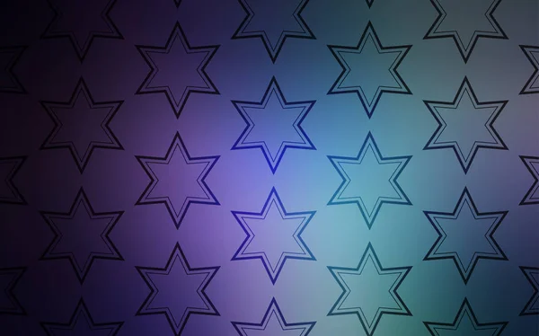 Dark Pink Blue Vector Pattern Christmas Stars Glitter Abstract Illustration — Stock Vector