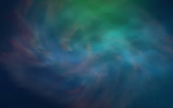 Bleu Clair Agencement Vectoriel Vert Avec Étoiles Cosmiques Illustration Abstraite — Image vectorielle