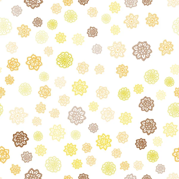 Işık sarı vektör parlak kar taneleri ile sorunsuz düzeni. Bulanık arka plan gradyan ile kar. Desen tasarım kumaş, duvar kağıtları.