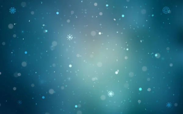 Agencement Vectoriel Bleu Clair Avec Des Flocons Neige Brillants Illustration — Image vectorielle