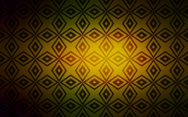 Verde Oscuro Fondo Vector Amarillo Con Rectángulos Cuadrados Rectángulos Sobre — Archivo Imágenes Vectoriales