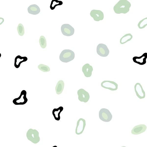 Hellgrüne Vektor Nahtlose Textur Mit Scheiben Verschwommene Blasen Auf Abstraktem — Stockvektor