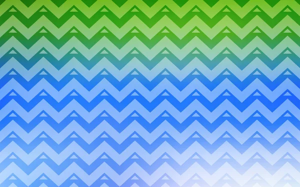 Hellblaue Grüne Vektorvorlage Mit Linien Dreiecken Dreiecke Auf Abstraktem Hintergrund — Stockvektor