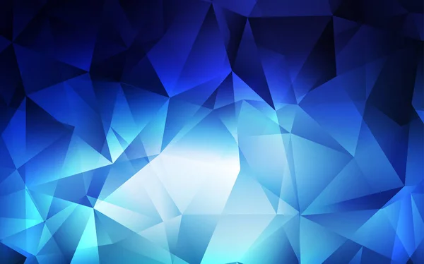 Fond Vectoriel Bleu Foncé Avec Triangles Illustration Abstraite Scintillante Aux — Image vectorielle
